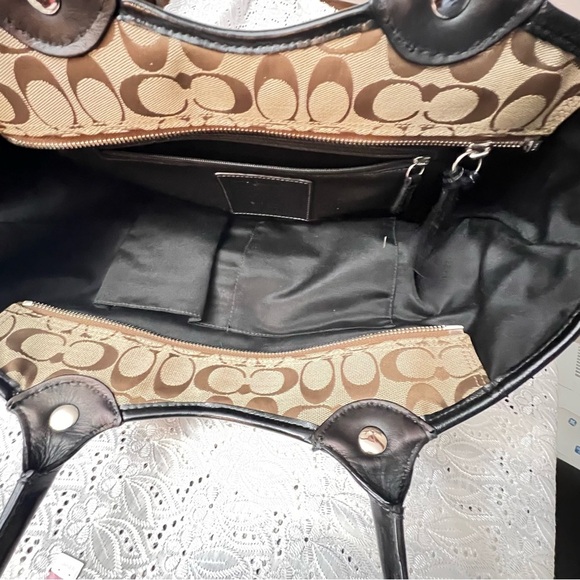 COACH Signature Bleecker Khaki Brown Handbag F14385 - Picture 9 of 12